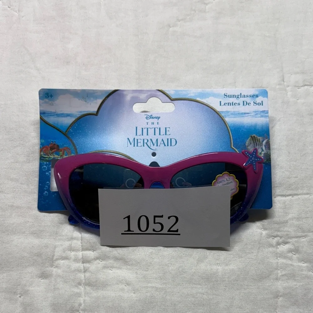 Disney The Little Mermaid Sunglasses Purple Blue Ombre Glitter UV‎ Protection